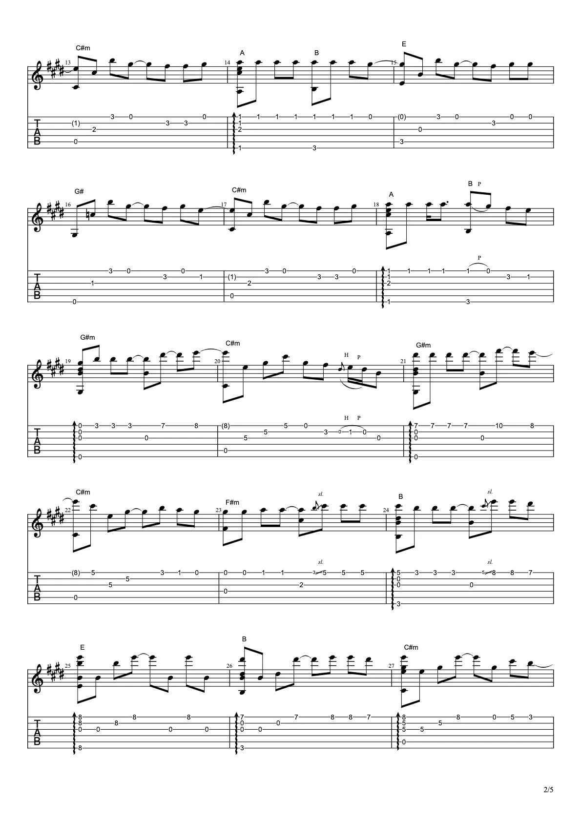 Phan Thar Nan Taw - ဖန်သားနန်းတော် (Tab -2) - Tab by A Sai - အစိုင်း