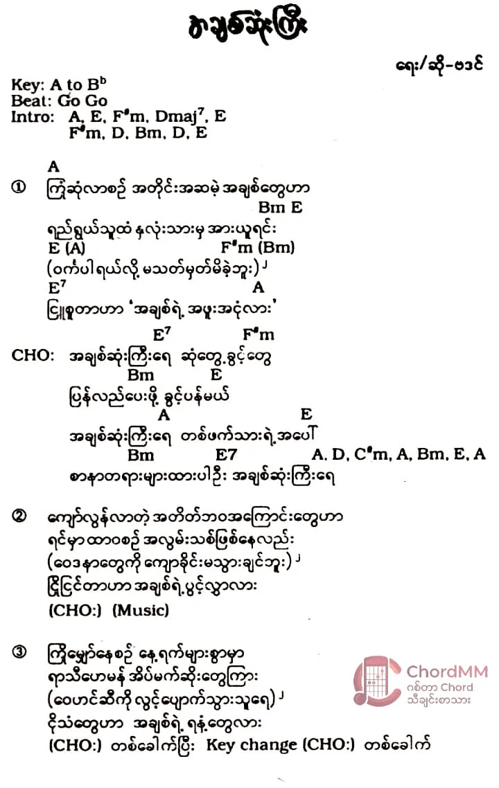 A Chit Sone Gyi - အချစ်ဆုံးကြီး