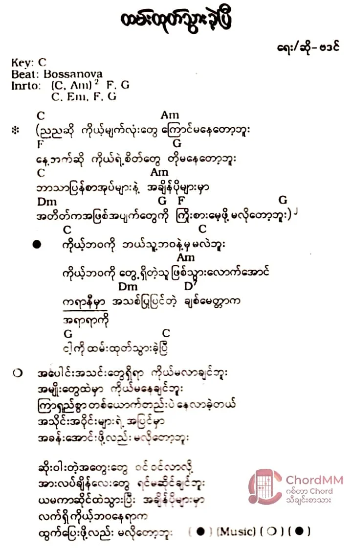 Htan Htote Thwar Khae Pyi - ထမ်းထုတ်သွားခဲ့ပြီ