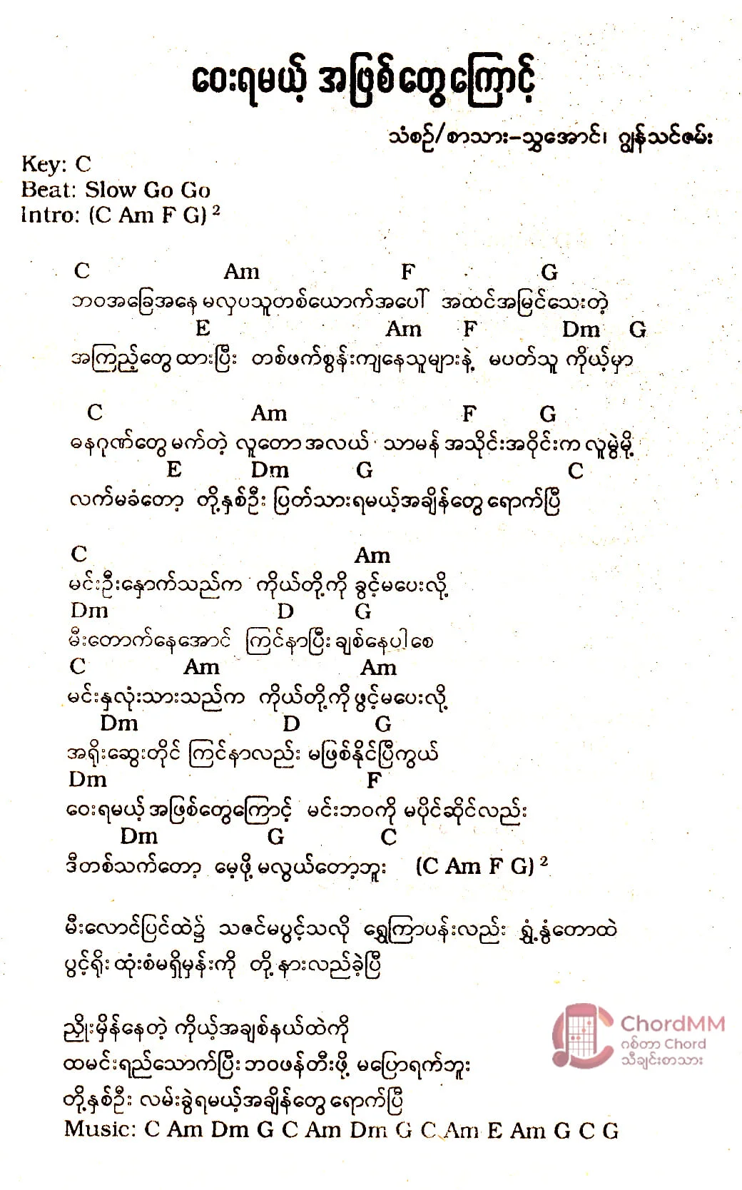 Way Ya Mae A Pyit Tway Kyauk - ဝေးရမယ့်အဖြစ်တွေကြောင့်