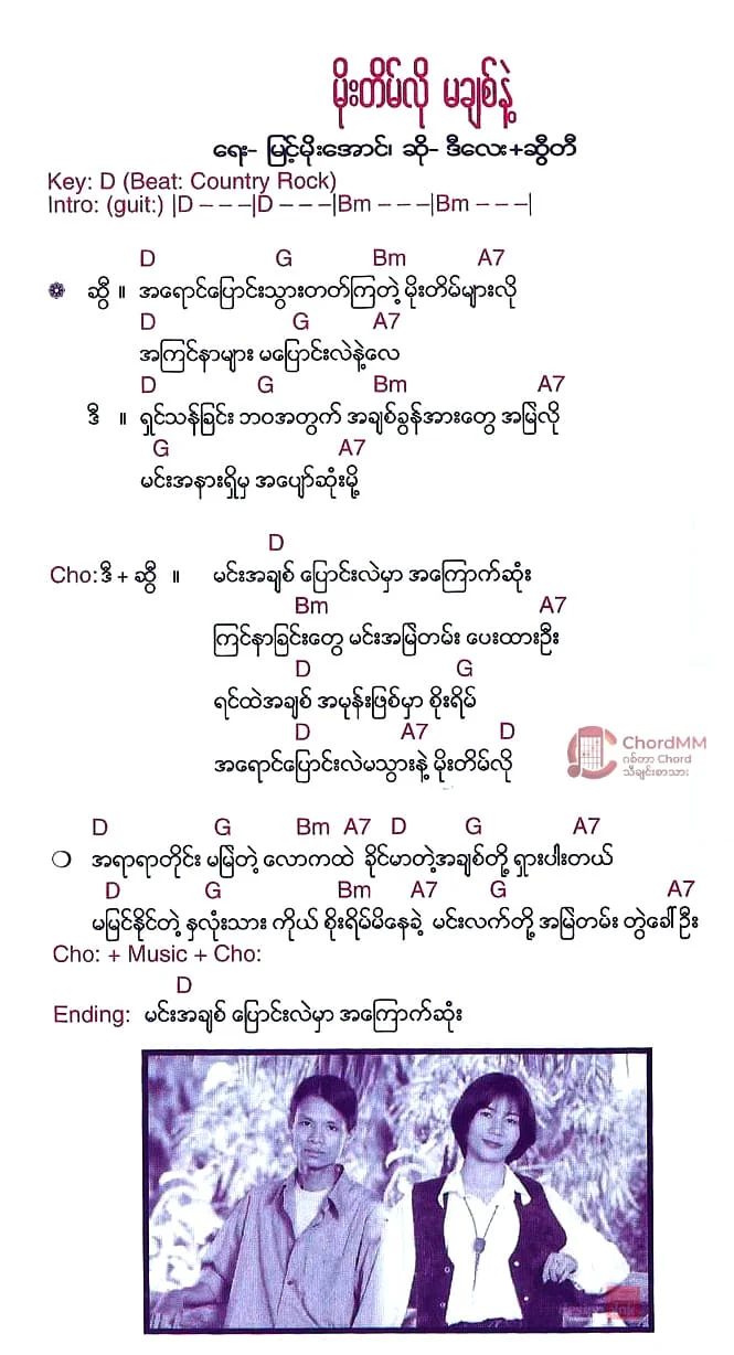 Moe Tein Lo Ma Chit Nae - မိုးတိမ်လိုမချစ်နဲ့