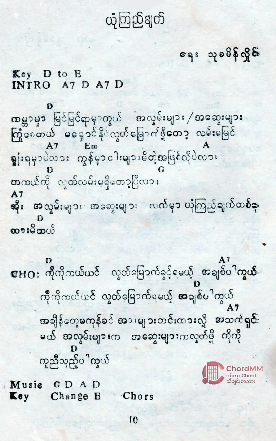 Yone Kyi Chat -  ယုံကြည်ချက်