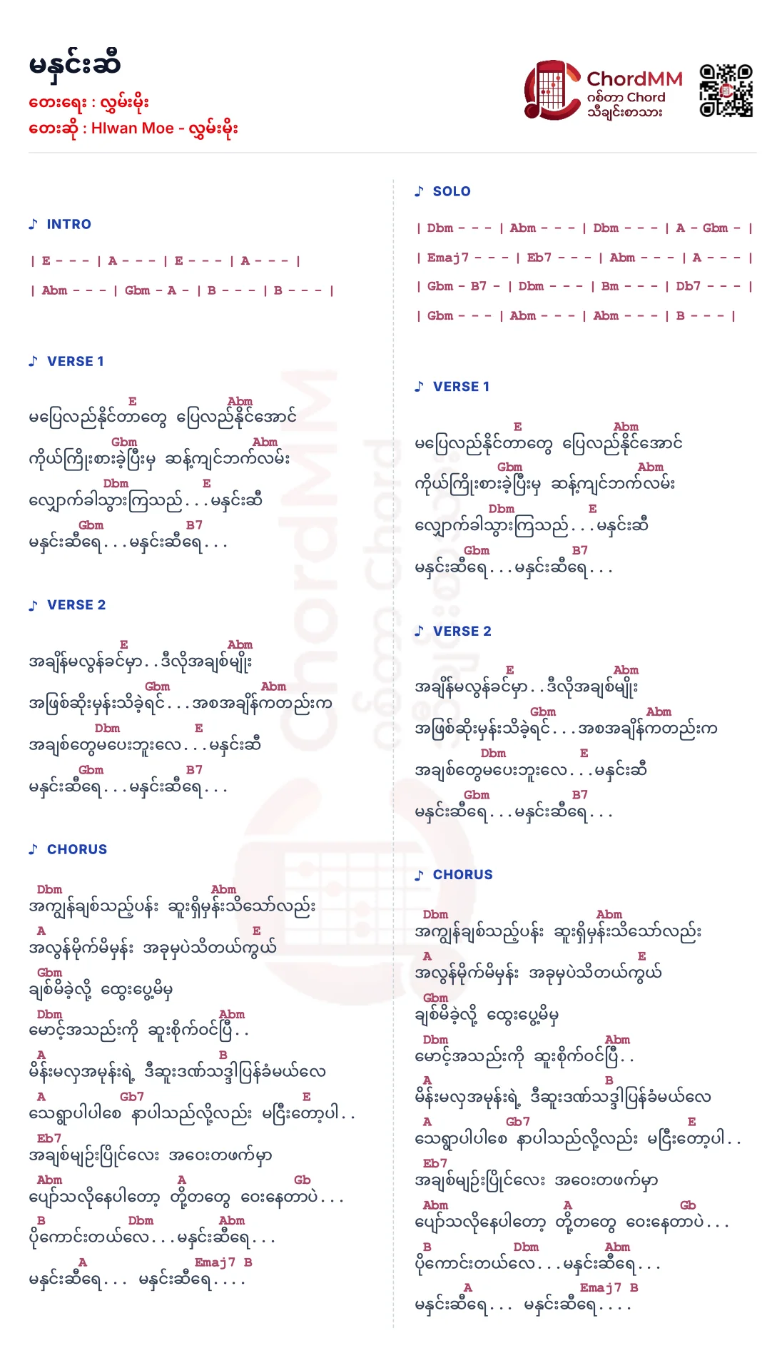 Ma Hnin Si - မနှင်းဆီ