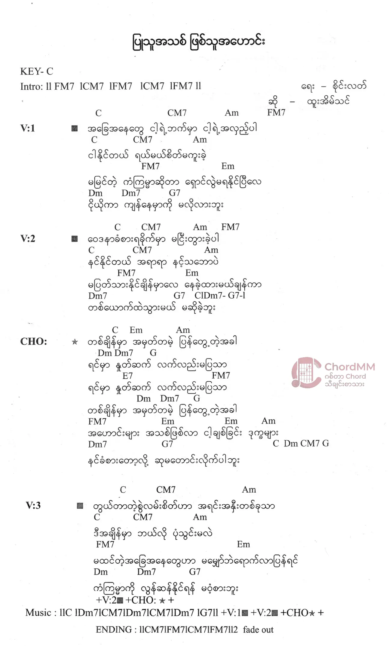 Pyu Thu A Thit Pyit Thu A Haung - ပြုသူအသစ်ဖြစ်သူအဟောင်း