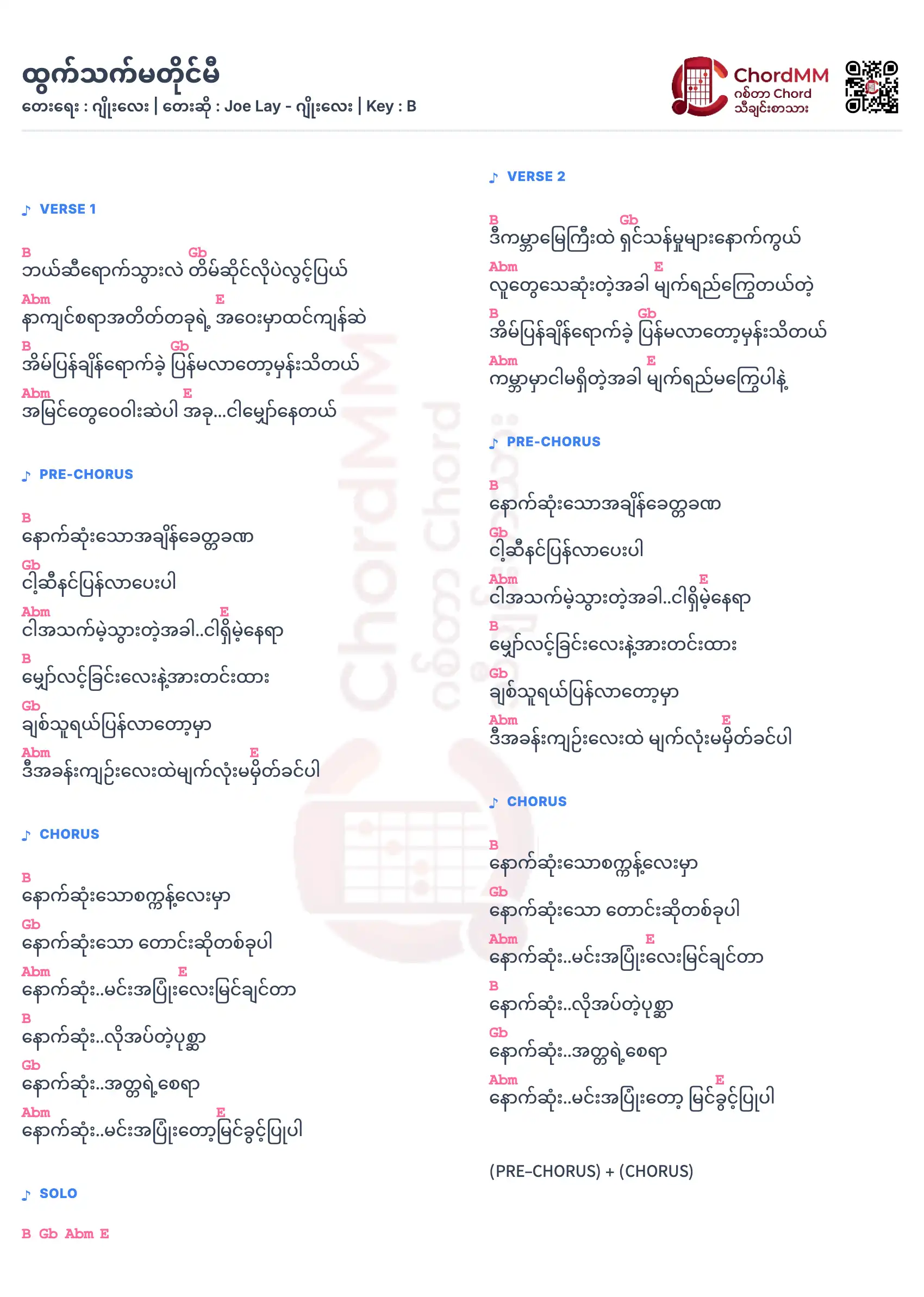 Htwet Thet Ma Tine Mi - ထွက်သက်မတိုင်မီ