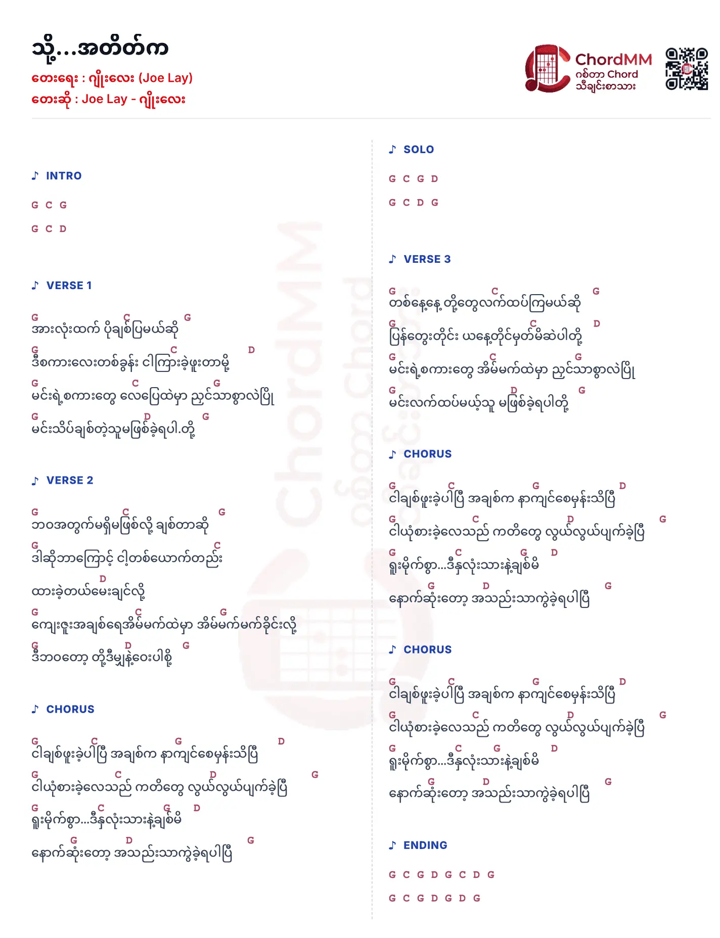 Tho Atate Ka - သို့...အတိတ်က
