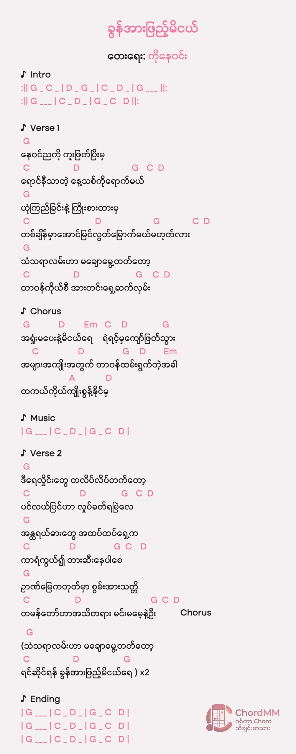 Khun Arr Phyae Mi Nge - ခွန်အားဖြည့်မိငယ်