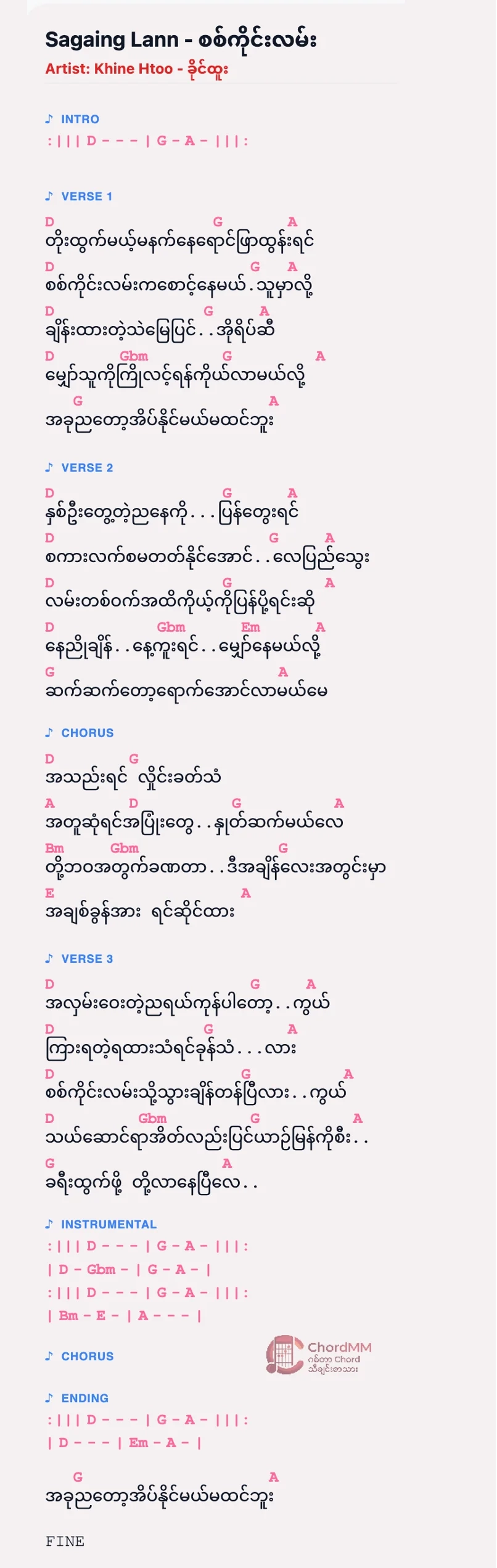 Sagaing Lann -  စစ်ကိုင်းလမ်း