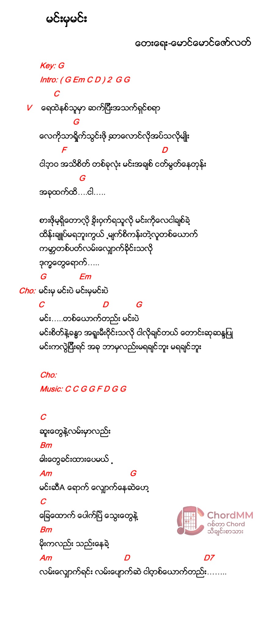 Min Ma Min - မင်းမှမင်း
