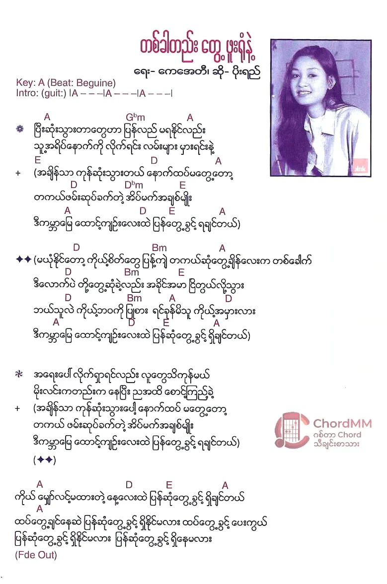 Ta Khar Tae Twae Bu Yone Nae - တစ်ခါတည်းတွေ့ဖူးရုံနဲ့