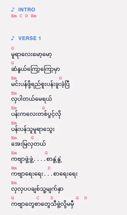 Ka Byar Ma Mi Sar Ma Pi (1) - ကဗျာမမှီစာမပီ (က)