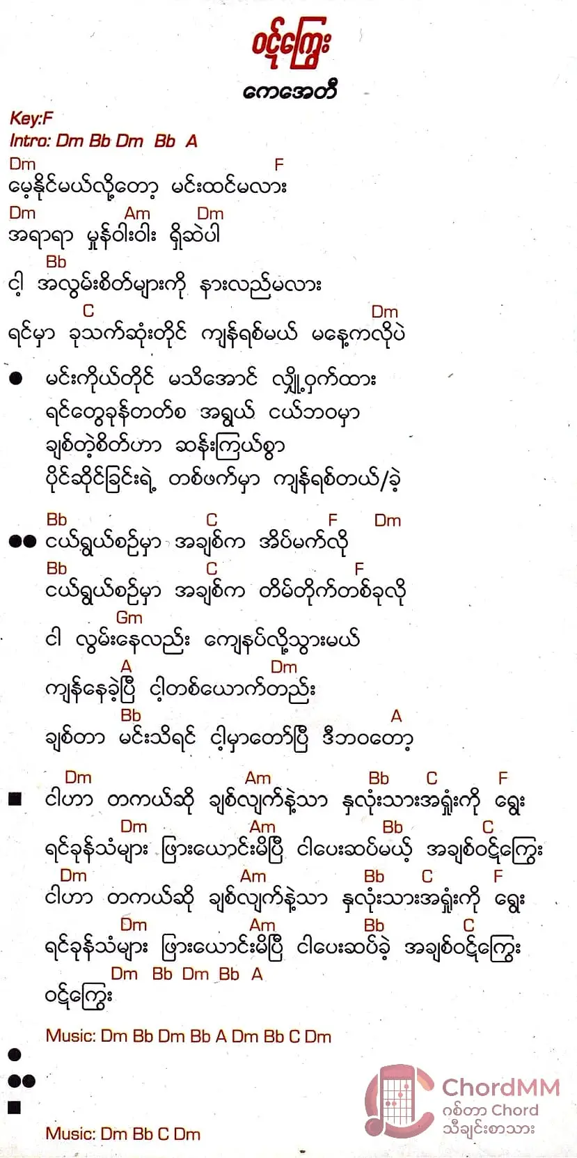 Wutt Kyway - ဝဋ်ကြွေး